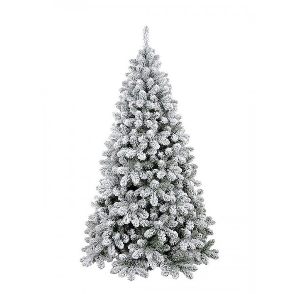 Χριστουγεννιάτικο Δέντρο Snowy Πράσινο Χιονισμένο 210εκ με Μεταλλική Βάση
